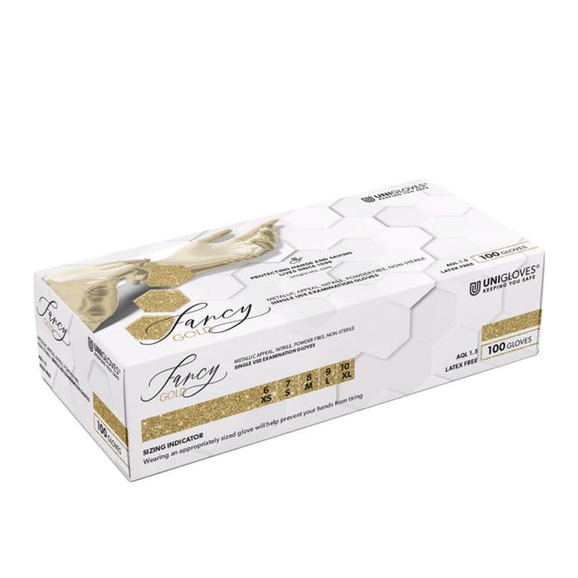 Guantes Fantasia Dorados 100uds