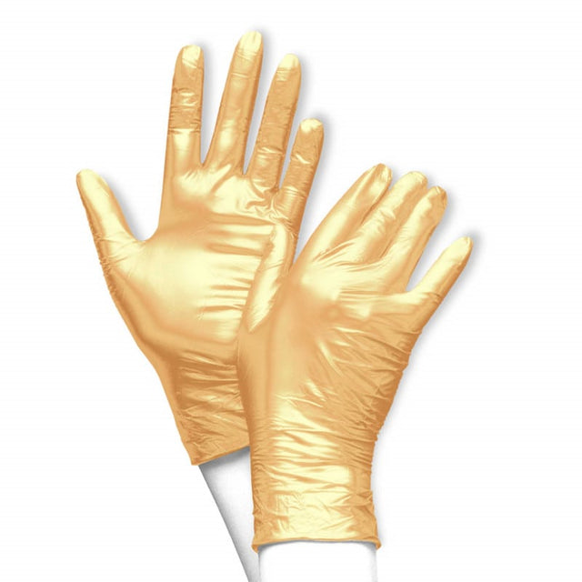 Guantes Fantasia Dorados 100uds