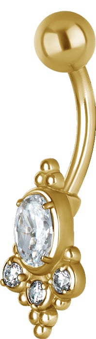 GD 316 JEWEL BANANA 1,6x10mm TRIBAL BELLY model 19 - WH