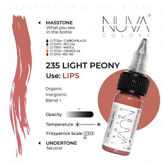 Nuva Colors PMU 15ml - 235 Light Peony