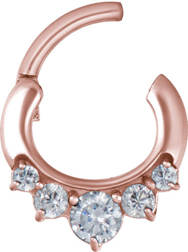 RG 316 JEWELLED CURVED BAR SEPTUM CLICKERS mod 12