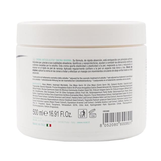 Crema reductora de celulitis con extracto de Quercia Marina 500ml