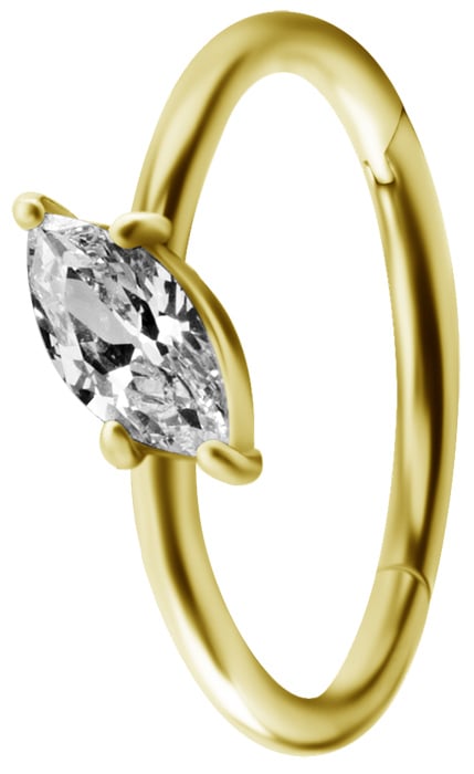 GD 316 HINGED RING SET W. MARQUISE ZIRCONIA 1,2x12mm WH