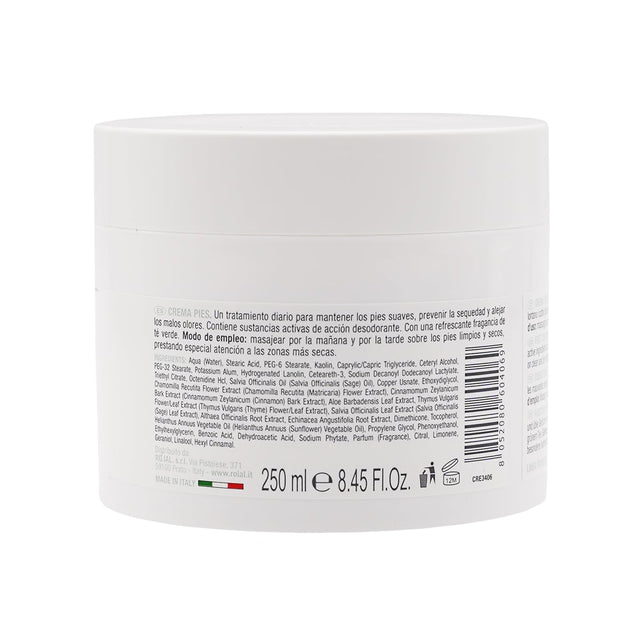 Crema para pies con extracto de alumbre de roca 250ml