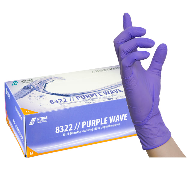 Guantes de nitrilo Nitras Purple Wave - 100 unidades