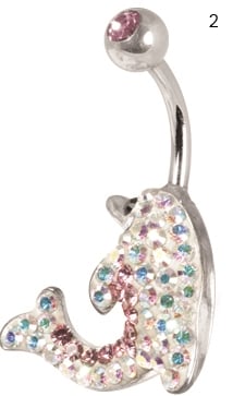 CE TITANIUM CRYSTAL DOLPHIN BANANA