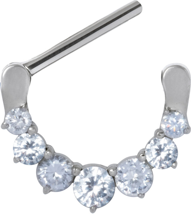 SS 316 JEWELLED NIPPLE CLICKER WH
