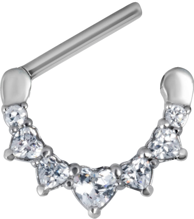 SS 316 JEWELLED NIPPLE CLICKER WH