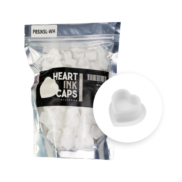 Cápsulas de silicona para tinta BodySupply con forma de corazón, 100 uds