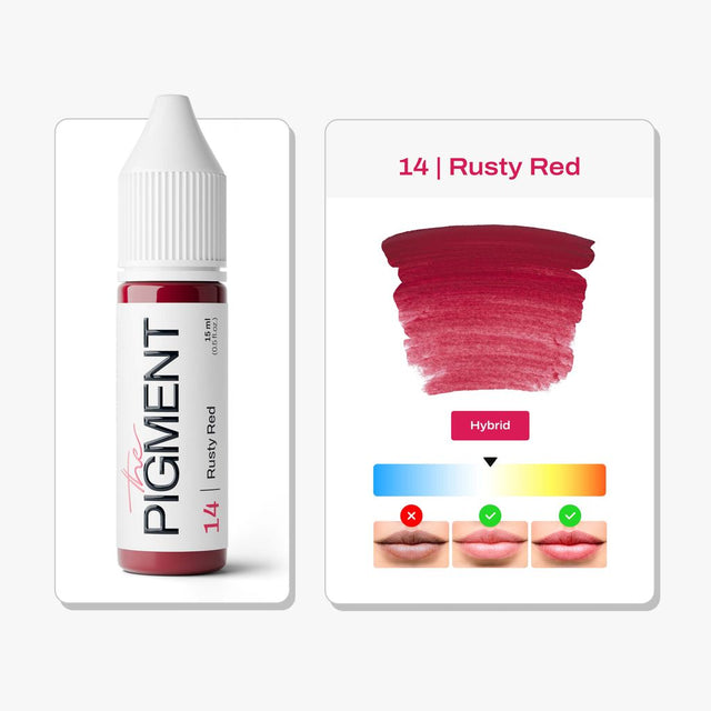 Lips PMU Pigment - 14 Rusty Red - 15ml