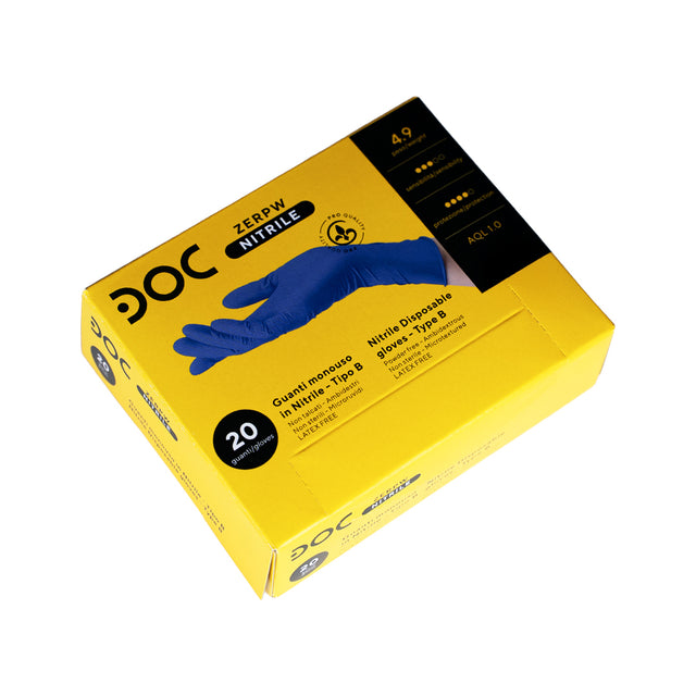 GUANTES DE NITRILO SIN POLVO - 20 UDS