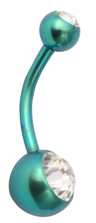 TT-GR DOUBLE JEWEL NAVEL BANANABELL 5&8mm