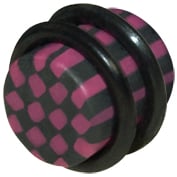 CHEQUERED FIMO PLUGS