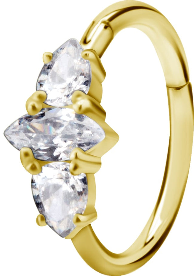 GD 316 HINGED RING SET W. ZIRCONIA 1,2x12mm WH