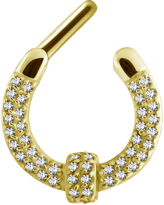 GD 316 SEPTUM CLICKERS SWAROVSKI PAVE SETTING