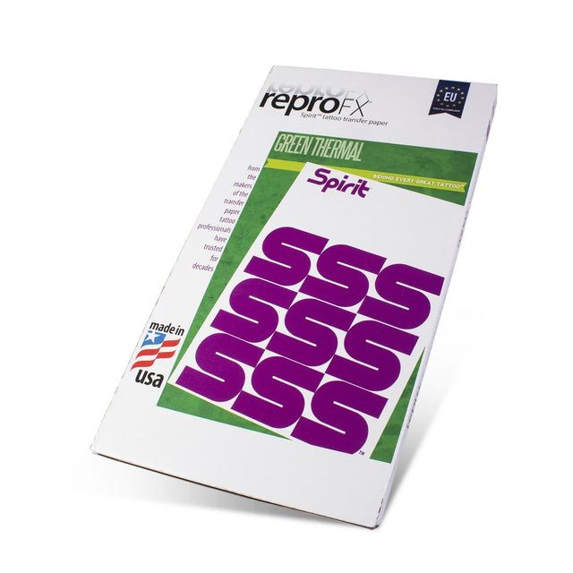 Papel verde de impresión térmica para plantillas Spirit Verde - A4 largo (21,6 x 35,6 cm) 100uds
