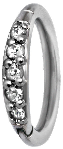 SS 316 HINGED RING SET with Jewels