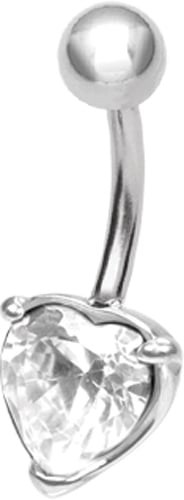 SS 316 BANANA WITH 8mm HEART PRONG SET 1,6x10mm WH