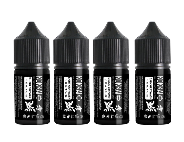 Tintas Kokkai Ink Reach 30ml - Greywash Set 4 unidades