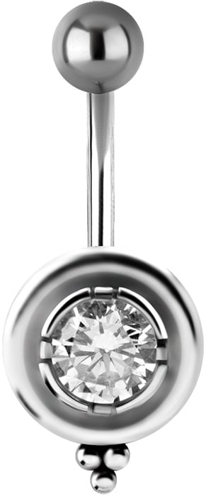 SS 316 JEWEL BANANA 1,6x10mm TRIBAL BELLY - model 27WH