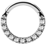 SS 316 HINGED CLICKER SET with Front Jewels