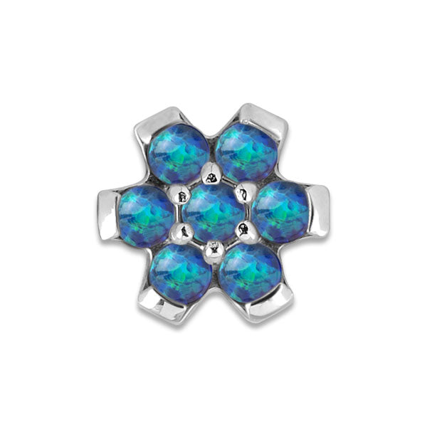 STEEL 316 SYNTHETIC OPAL FLOWER ATTACHMENT