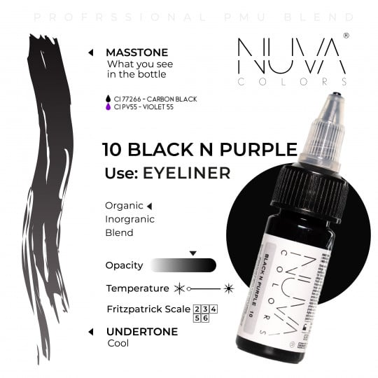 Nuva Colors PMU 15ml - 10 Black n Purple