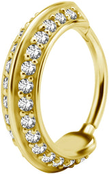 GD 316 HINGED RING SET W. ZIRCONIA 1,2x12mm WH