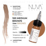 Nuva Colors PMU 15ml - 100 Medium Brown