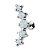 JEWELLED 5 HELIX BARBELL 2/2.5/3/2.5/2