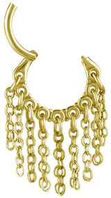 GD 316 HINGED RING WITH CHAIN DANGLES (PLAIN) 1,2x8mm