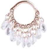RG 316 HINGED RING WITH PEAR SHAPE STONE DANGLES 1,2x8mm WH