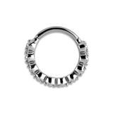 SS 316 HINGED RING W/ZIRCONIA mod.10