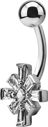 SS 316 JEWEL BANANA 1,6x10mm TAPPERED BAGUETTE - WH