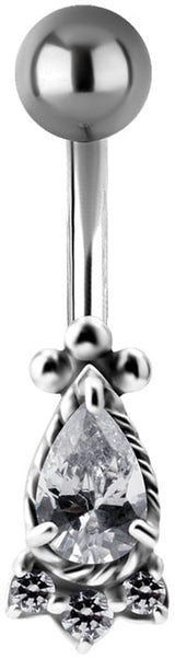 SS 316 JEWEL BANANA 1,6x10mm TRIBAL BELLY - model 23 WH