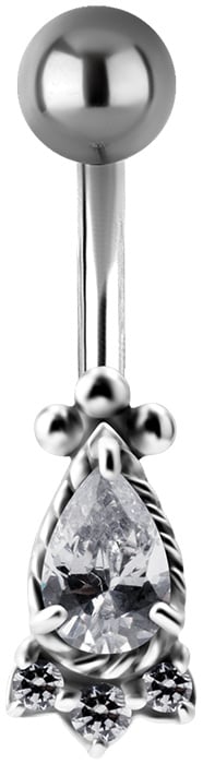 SS 316 JEWEL BANANA 1,6x10mm TRIBAL BELLY - model 23 WH