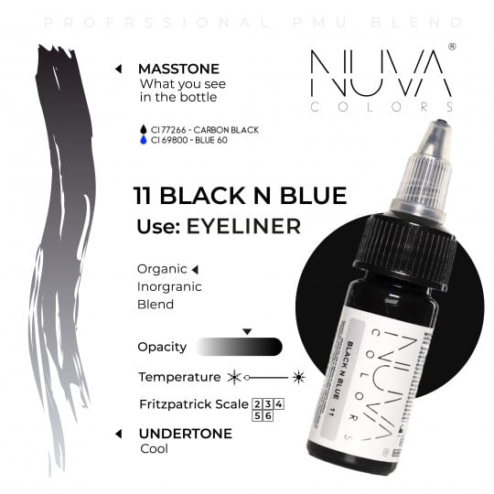 Nuva Colors PMU 15ml - 11 Black n Blue