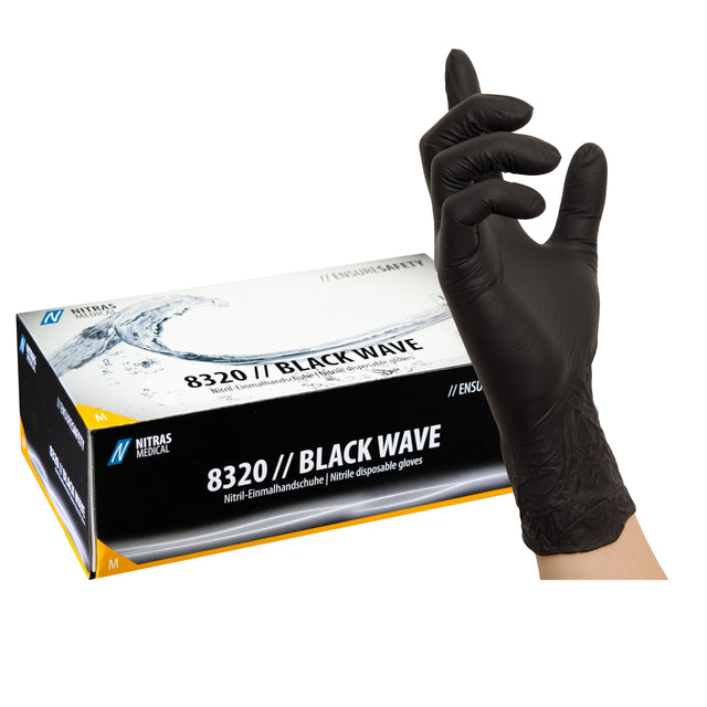 Guantes de nitrilo Nitras Black Wave - 100 unidades