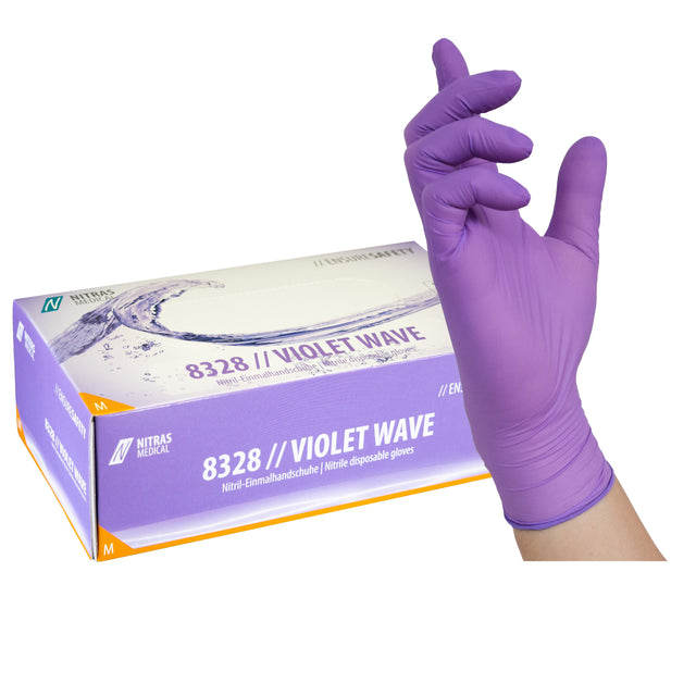 Guantes de nitrilo Nitras Violet Wave - 100 unidades