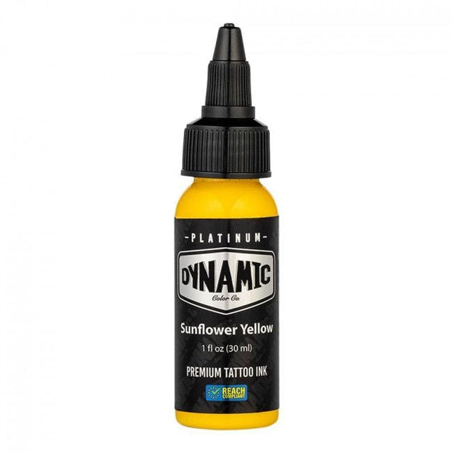 SUNFLOWER YELLOW 30ml - DYNAMIC PLATINUM TATTOO INK REACH