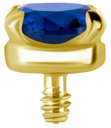 GD TT int SET W/LAB CREATED GEMSTONE 1,2x2,5mm