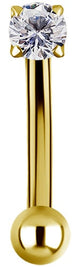 GD TT int EYEBROW BANANA stone 2,5mm WH