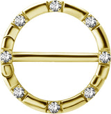 GD 316 JEWELLED DOUBLE NIPPLE CLICKER RING