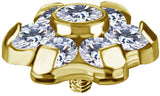 GD TT int MINI JEWELLED FLOWER DISC 1,2mm WH