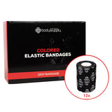 Vendaje para Grip BodySupply 7,5 cm x 4,5 m - 12 uds - Negro