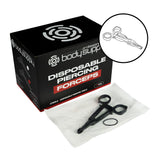 Pinza desechable estéril BodySupply - Punta ovalada abierta (20 unidades)