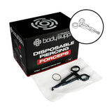 Pinza desechable estéril BodySupply - Punta triangular abierta (20 unidades)