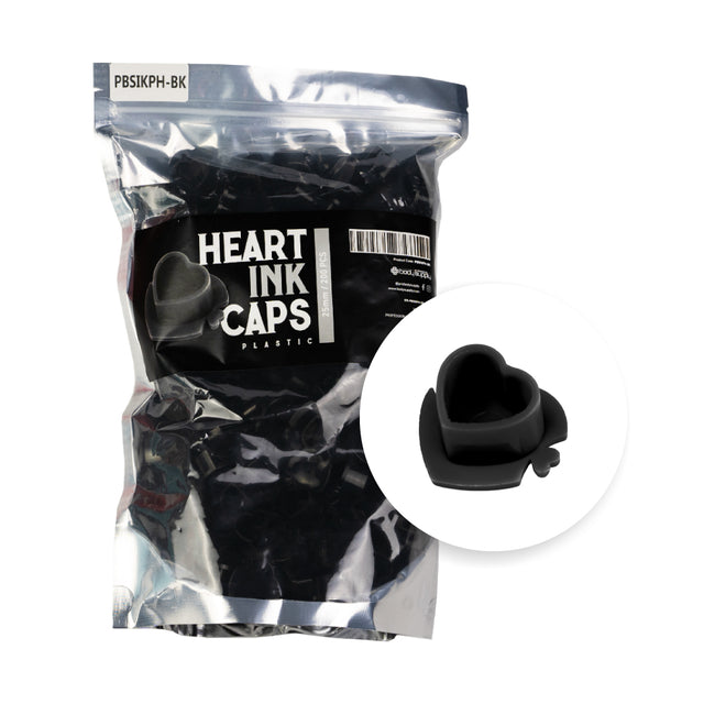 Cápsula de plástico para tinta BodySupply con forma de corazón, 200 uds
