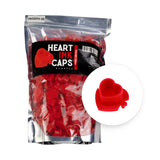 Cápsula de plástico para tinta BodySupply con forma de corazón, 200 uds