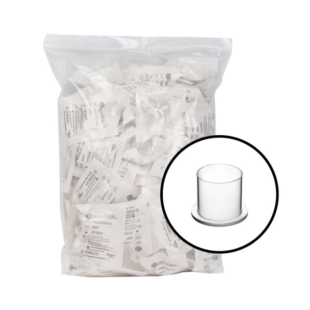 Caps para tinta estériles BodySupply, 100uds, paquete individual